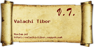 Valachi Tibor névjegykártya
